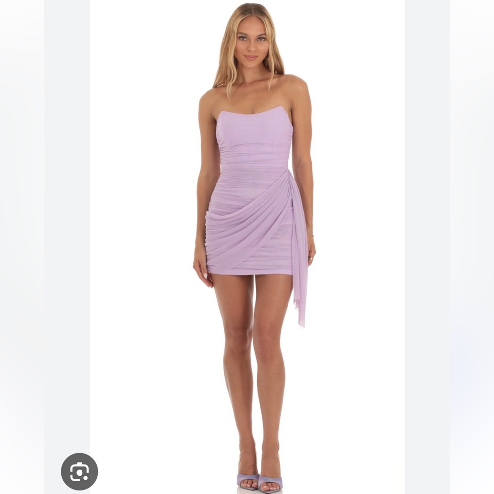 LUCY IN THE SKY - Fable Corset Draped Dress in Lavender. SIZE SMALL